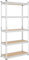 Abician Étagère de Garage à 5 Niveaux Étagère de Rangement avec Planches MDF et Cadre en Métal pour Entrepôt Grenier Buanderie Magasin 75 × 30× 153 cm Argent