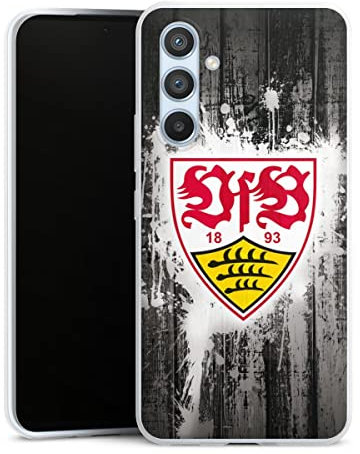 DeinDesign Slim Case extra dünn kompatibel mit Samsung Galaxy A54 5G Silikon Handyhülle transparent Hülle VfB Stuttgart Offizielles Lizenzprodukt Bundesliga