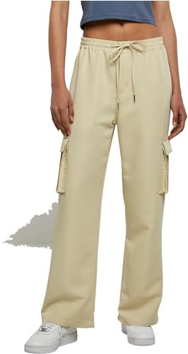 Urban Classics Damen Hose Ladies Vicose Straight Leg Cargo Pants Concrete 3XL