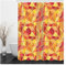 Duschvorhang 120X180 Schimmelresistent, Duschvorhang Textil Wasserdicht Polyester Shower Curtains Quadrat Rot Orange Gelb für Outdoor Hotel