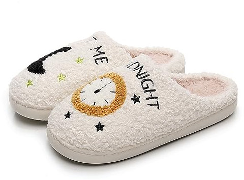 NIBESSER Pantofole Invernali Donna Pelose Calde Ciabatte Uomo Invernali con Pile Morbide Ciabatte Casa Pantofole Peluche Donna Antiscivolo Slippers, Bianco, 35/36 EU