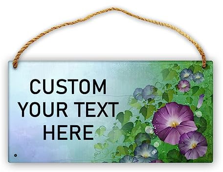 Cartello in Legno Personalizzato con Testo/Immagine per Porte da Appendere - per Casa, Cucina, Bagno e Arredamento