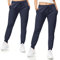 ROSS CAMP Jogginghose Damen - Sporthose Frauen Baumwolle, Trainingshose Fitness High Waist, Sweatpants Slim Fit Freizeithose Lang, Jogging Hose Laufhosen Modern 2erPack Navy/M
