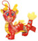 Peluche Dragon Chinois (20cm Rouge) - Peluche Dragon du Nouvel an Chinois | Ornement De Table pour Le Festival du Printemps du Nouvel an Chinois, Décoration | Festival De Printemps