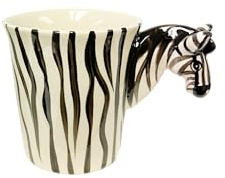 My Family House Zebra Ceramic Mugs 3D Animal Head Handle Mug Novelty Gift Animal Tea Coffee Novelty Handle Thailand