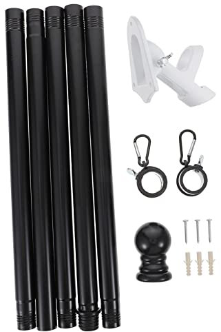 Fahnenmast Satz mit Halterung, Drehbarer Gartenfahnenmast aus Legierung