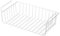 MagiDeal Panier de Rangement en Fil métallique sous étagère, Support métallique pour l'espace, Panier métallique Multifonction, Panier Coulissant, Blanc 36x23cm