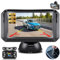 Vtopek Reversing Camera with 6 White LED Lights AHD 1080P 5 inch Reverse Camera for Car Van Caravan RV Rear View Cameras 150° Wide Angle 5 Guide Lines IP69 Waterproof Parking Kit Super Night Vision