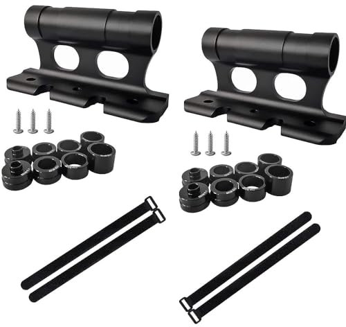 WOOLUCK® 2 pezzi supporto forcella per bicicletta,Staffa di fissaggio per forcella per bicicletta in Lega di Alluminio,per Tetto Auto Rimorchio Camion