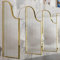 DPQYJPP Urinal-Trennwand für Wände, strapazierfähig, für Herren-Toiletten/Toilette, wasserdicht, Urinal-Trennwand, Sichtschutz mit Wandhalterung, Gold, 2 Stück