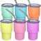UIRZOTN 3oz Mini Tumbler Shot Glass with Straw and Lid, 6 Pack Stainless Steel Sublimation Shot Glasses for Wedding Party Whiskey Cocktail Bar with Straw and Lid