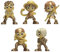 One Piece Minifiguren Set Gold 6 cm