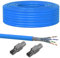 20m Cat 8 Verlegekabel + 2x RJ45 Stecker Werkzeuglos CAT8 Kabel Installationskabel Lan CAT8.1 Ethernet Netzwerk 2000MHz Datenkabel AWG22/1 Netzwerkkabel bis zu 40 Gbit/s Übertragungsgeschwindigkeit