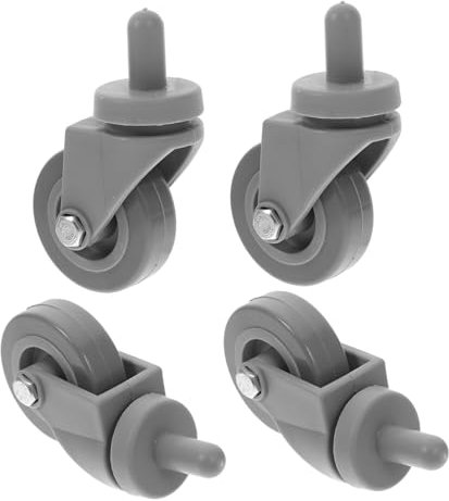 Gatuida 4Pcs Mop Bucket Wheels Replacement Heavy Duty Stainless Steel Spring Loaded Caster Wheels for Trash Can Fit for Efficiency and Safety