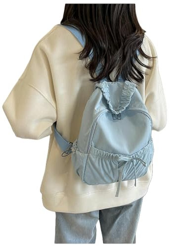 Gyios Rucksack Damen Schul -Rucksack Frauen, Kausale Reiseschule Taschen 14 Zoll Laptop -Rucksack Für Teenager Leichtgewichtige Rucksack-blau