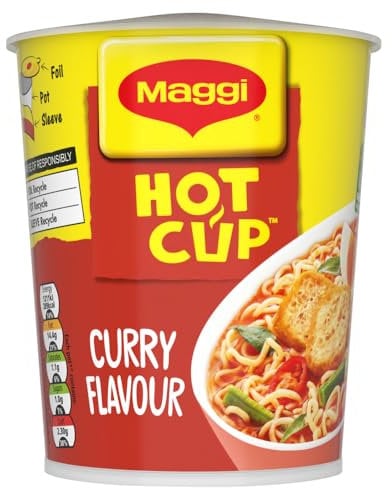 Maggi Hot Cup Curry Noodles 59.2g (Pack of 8)