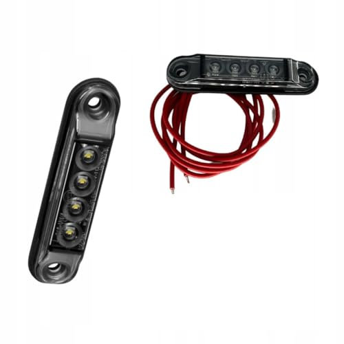 Web Truck Begrenzungslicht SLIM, Markierungsleuchte SLIM, DARK Graphite, rot 12/24V Begrenzungsleuchte Positionsleuchte dünn 2 Stücke Auto Bus LKW PKW ATV Wohnwagen Anhänger