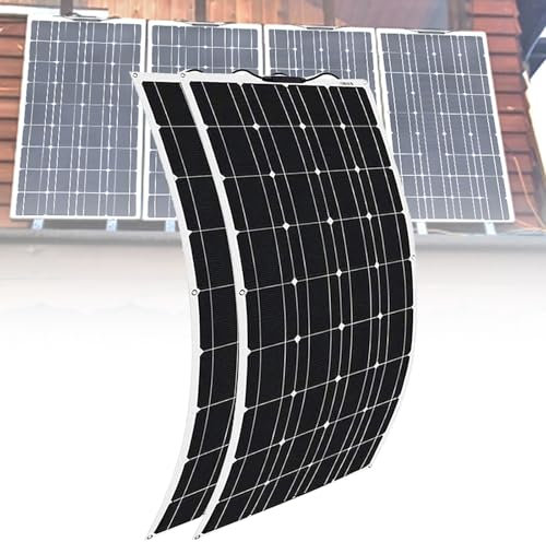 Panneau Solaire De Charge Hors RéSeau 400 W Avec ContrôLeur 30 A/40 A, Panneau Solaire Flexible Pliable, Panneau PhotovoltaïQue Portable Pour Camping-Car, Pour Production D'éNergie ExtéRieure,30A