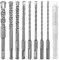 WiMas 8PCS SDS Plus Drill Bit Set, Hammer Drill Bits Diameter 5-16mm, Carbide Drill Bits for Drilling in Stone Concrete Natural Stone Brick Wall