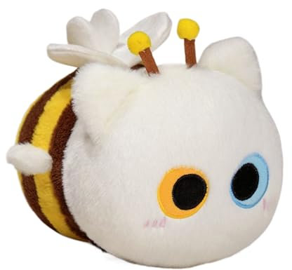 lwxij Cat Plush Toy, Bienengefüllte Tier, weiches dekoratives Kissen, Hugble-Textur, Cat-Bien-Design, 10,2 Zoll, Sofa Schlafzimmer Autodekor für Kinder und Erwachsene verwenden