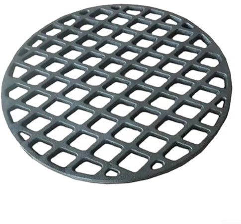 Hasaller Grille de barbecue de camping en fonte de 30 cm - Grille ronde pour barbecue - Grille de cuisson robuste pour barbecue