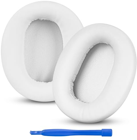 Linkidea Cuscinetti auricolari di ricambio per cuffie Sony WH-CH700N, WH-CH710N, WH-CH720N, cuscinetti auricolari per cuffie, colore bianco