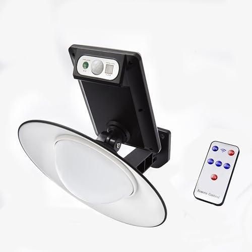 Coopers of Stortford - Motion Activated Solar Porch Light with Remote & 42 LED Coach Lantern - 300 Lumens Outdoor Security Light, with 3 Light Modes - Up to 5m Range