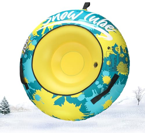 Générique Snow Tube – Traktion Strap | Aufblasbarer Schlaf für Kinder | Aufblasbare Winter Snow Tube Sled | Snows Ski Tubes Outdoor Sledding mit Oxford Cover, Winter Sports Toys für Kinder