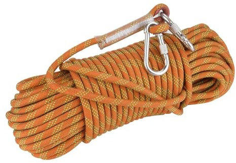 XUFHSEO 12 mm 30 m Kletterseil for den Außenbereich, Durchmesser(Orange)
