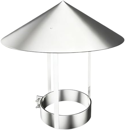 Schornsteinabdeckung Edelstahl Rund Regenhaube Schornstein Wasserdicht und Rostfrei, Robust und Wetterbeständig Kaminrohr Abdeckung Lüftungshaube(280mm)