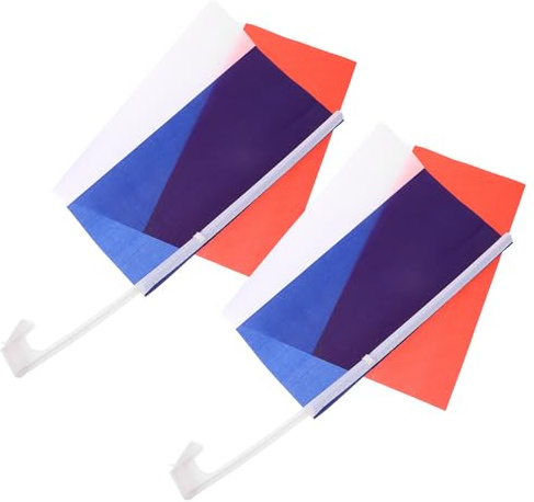 UKCOCO Drapeau France Facile à Transporter 2pcs Drapeau Décoratif Voiture en Polyester pour Véhicule Résistant Vent pour Voiture