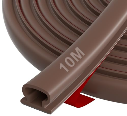 Selbstklebende Türdichtung Gummidichtung für Fenster & Türen – Zugluftstopper, Lärmschutz, Energieeffizienz, Wetterfest, Perfekt für Wohnung, Haus, Büro, Innenräume by Hzetuu