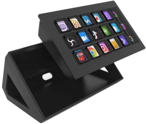 YAJBHnzpt StreamDeck Visual Keyboard a 15 tasti Pulsante LCD Personalizzabile Live Content Creation Controller Compatibile con Kryboard Gift (nero)