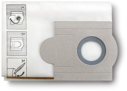 FEIN Papier Filtersack für Professionellen Absauger FEIN Dustex 25, Extra feine Ausführung für höheren Abscheidegrad, 5er-Pack