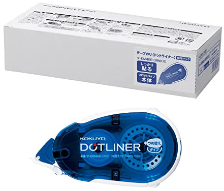 Kokuyo Dotliner Adhesive Tape, Strong Adhesion, 10 Pieces (TA-DM400-08X10)
