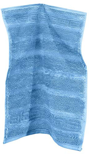 Cawö Gästetuch 1001 Noblesse Walk-Frottier blau Größe 30x50 cm