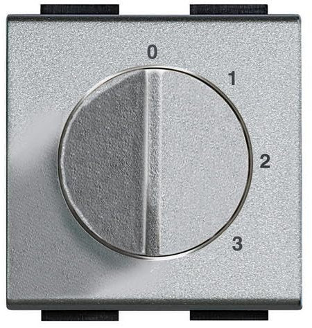 BTicino NT4016 Sélecteur à Commande Rotative pour Vmc Livinglight, Tech, 2 Modules, 16A, 250V