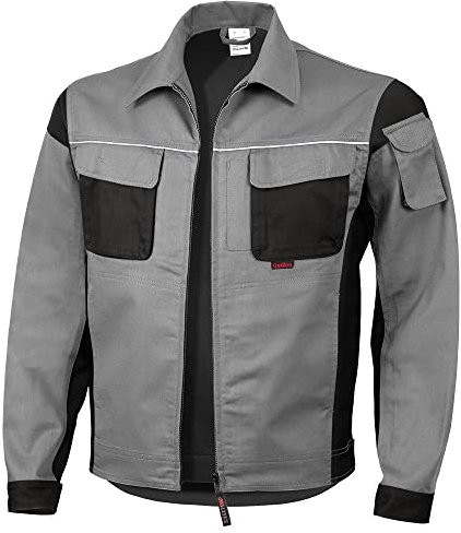 Qualitex Arbeitsjacke Professionell Pro MG 245 – mehrere Farbe Gr. Medium, grau / schwarz