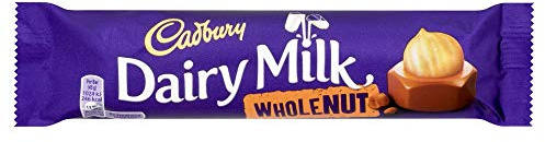 Cadbury Dairy Milk Whole Nut Chocolate Bar, 49g