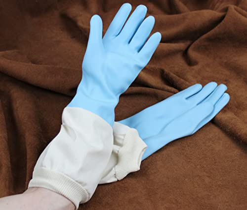 Protezione contro l'IMKER | Guanti da apicoltore | lattice con risvolto in tessuto | appositamente progettati per apicoltori | guanti in lattice resistenti agli acidi, guanti in gomma
