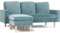 habitat et jardin Umkehrbares Ecksofa aus hellblauem Samt Gabby- 3-Sitzer-Sofa