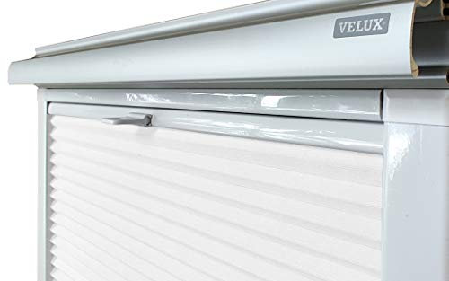 Home-Vision® Dachfenster Premium Plissee Faltrollo ohne Bohren(Weiß für MK04 - Weiß) Blickdicht Sonnenschutz, Alle Montage-Teile inklusive