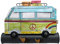 Briefkasten Postkasten Metall bemalt,Wandbriefkasten mit Zeitungsrolle A4, (Hippie Bus bunt)