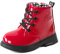 WYSBAOSHU Bambina Stivaletto Impermeabili Stivali Ragazze Winter Boots Stivaletti Antiscivolo Scarpe Neve Bambina Stivali Rosso EU34