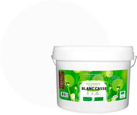 BOX DECO COULEURS Pintura de pared natural ecológica con aspecto mate interior Natura - 10L, color blanco roto