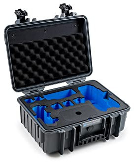 B&W Transportkoffer Outdoor - für Drohne DJI Mavic 3, DJI Mavic 3 Fly More Combo oder DJI Mavic 3 CINE Premium Combo - Typ 4000 - Grau - Wasserdicht nach IP67 Zertifizierung, Staubdicht, Unverwüstlich