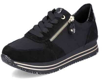 Remonte Damen D1316 Sneaker, schwarz, 36 EU