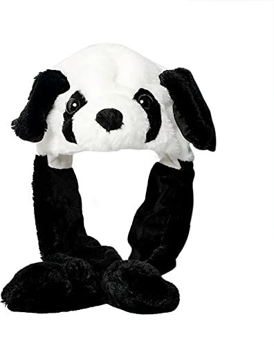 Beweglicher Ohr Hut, Plüsch Hut Ohr Moving Ear Flap Hut Halloween Partyhut Tiger Katze Panda Welpe Schwein Tiermütze Cosplay Mütze Plüsch Hase Hut Lustiger Hut für Erwachsene Kinder Weihnachtsfeier