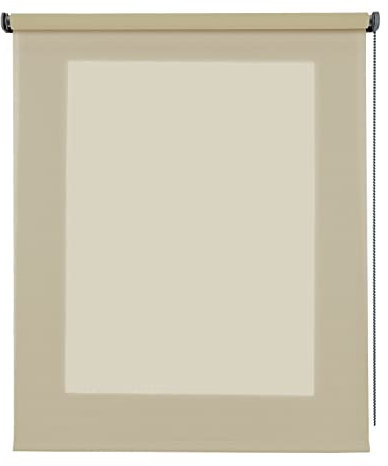 STORESDECO Lichtrollo Plus, Premium-Rollo mit Metallic-Finish. Modernes, dekoratives Rollo in Textiloptik für Fenster und Türen bis 200 cm! | Deco Beige, 45 cm x 180 cm