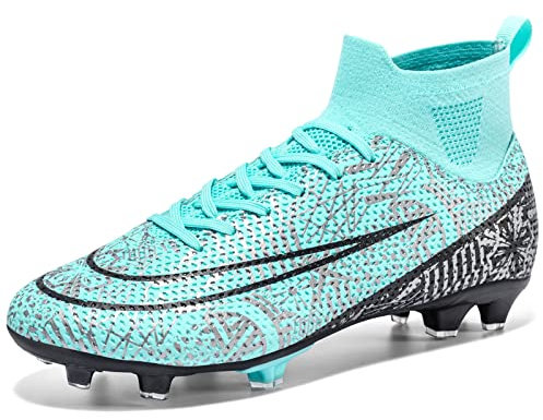 BLBK - Scarpe Professionali da Calcio Unisex, da Uomo, per attività all'aperto, Prato Artificiale, competizioni, Verde AG, 37 EU